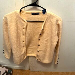 Petite woman's wool sweater